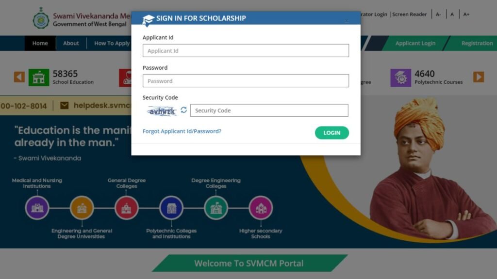 Steps to Login for Scholarship