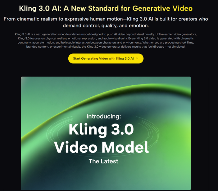 Kling 3.0 AI